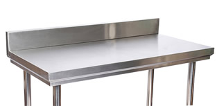 Werktafel RVS (304) | 100 x 60 x 85 cm | Met achterpaneel