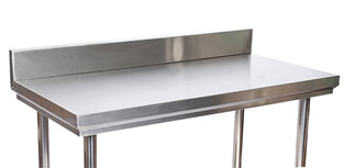 Werktafel RVS (304) | 120 x 60 x 85 cm | Met achterpaneel