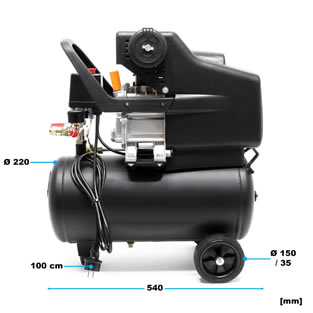 Compressor | 2 PK | 8 Bar | 24 liter