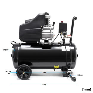 Compressor | 2 PK | 8 Bar | 50 liter