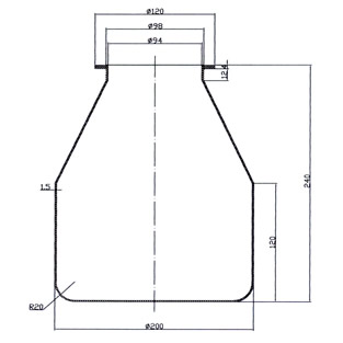 Vervangmembraan t.b.v. Expansievat 24 liter | Butyl