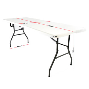 Campingtafel / Tuintafel | Opvouwbaar | 180 cm