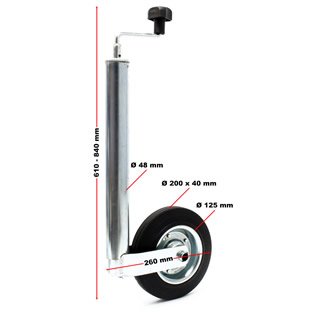 Neuswiel | 150 kg | Ø 48 mm | Inclusief klem