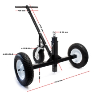 Transporthulp voor caravan / aanhanger | 450 kg | Verstelbaar