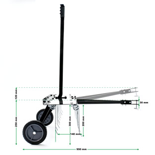 Ontmosser / Gazonbeluchter t.b.v. zitmaaier | 100 cm