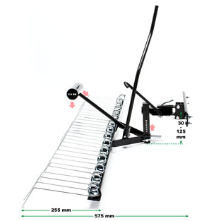 Ontmosser / Gazonbeluchter t.b.v. zitmaaier | 120 cm