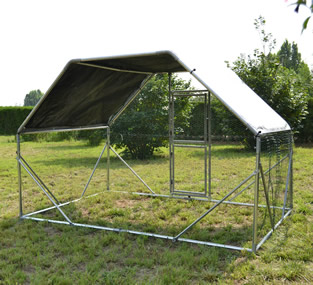 Kippenren | Gegalvaniseerd staal | 2 x 3 x 2 meter | Model 2