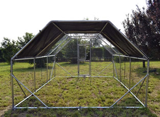 Konijnenren | Gegalvaniseerd staal | 4 x 3 x 2 meter | Model 2