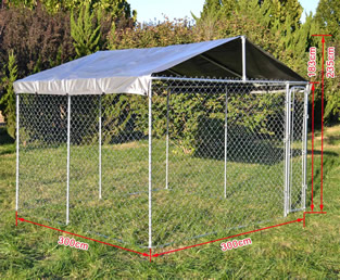 Hondenkennel | 3 x 3 meter | Met afdekzeil