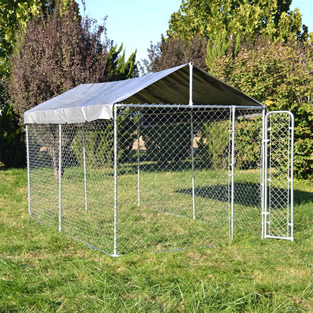 Hondenkennel | 4 x 2,3 meter | Met afdekzeil