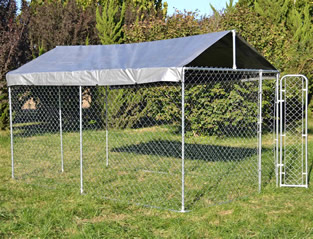 Hondenkennel | 4 x 2,3 meter | Met afdekzeil