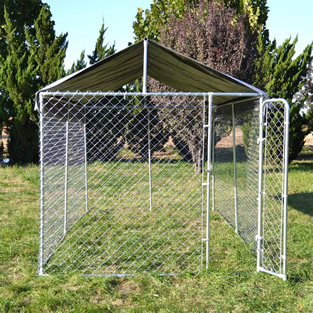 Hondenkennel | 4 x 2,3 meter | Met afdekzeil