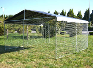 Hondenkennel | 4 x 4 meter | Met afdekzeil