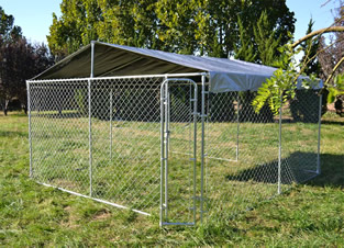 Hondenkennel | 4 x 4 meter | Met afdekzeil