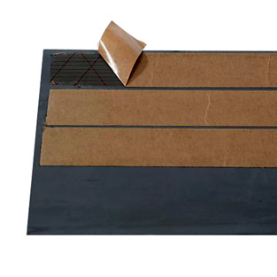 Drempelhulp zwart | Max. 2500 kg | 90 x 6 x 0,6 cm | Met plakband