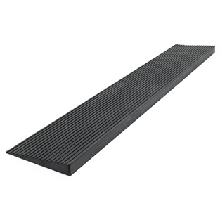 Drempelhulp zwart | Max. 2500 kg | 100 x 15 x 2,0 cm