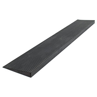 Drempelhulp zwart | Max. 2500 kg | 100 x 15 x 2,4 cm