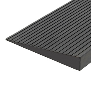 Drempelhulp zwart | Max. 2500 kg | 100 x 15 x 2,4 cm