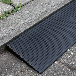 Drempelhulp zwart | Max. 2500 kg | 100 x 15 x 2,4 cm