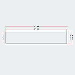 Naamplaatje t.b.v. brievenbus | 60 x 23 mm