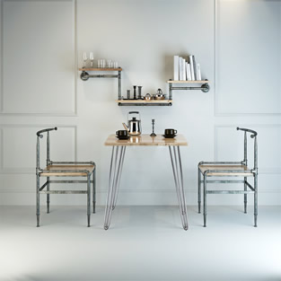 Poten voor tafel, stoel of bank | Set van 4 | Staal | 45 cm