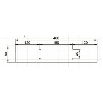 Onderstel voor bijzettafel of bank | Set van 2 | Zwart | 40 x 43 cm