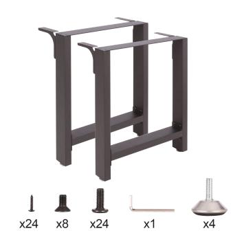 Onderstel voor tafel | Set van 2 | Zwart | 60 x 72 cm