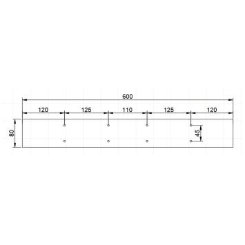 Onderstel voor tafel | Set van 2 | Zwart | 60 x 72 cm