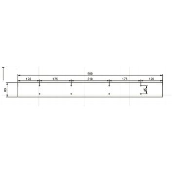 Onderstel voor tafel | Set van 2 | Zwart | 80 x 72 cm