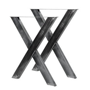 Tafelonderstel X-vormig | Set van 2 | Staal | 72 x 60 cm