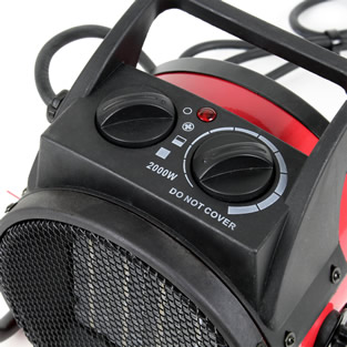 Keramische ventilatorkachel | 2000 watt | Rood