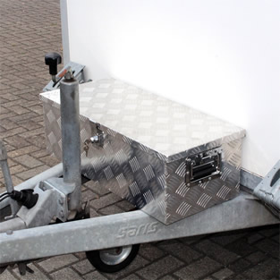 Transportkist aluminium | 76 x 32 x 24 cm | Met slot