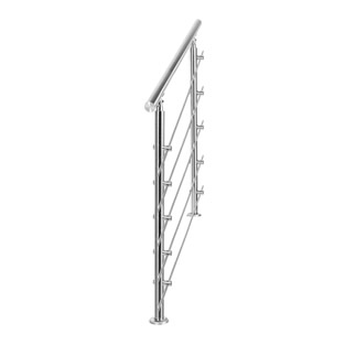 Trapleuning RVS | Dubbele staander | 120 cm | 5 dwarsbalken