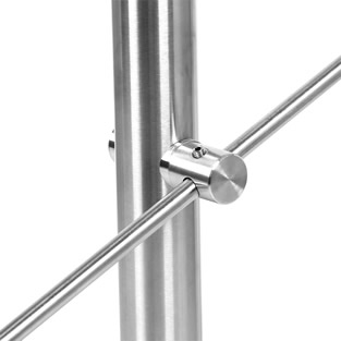 Trapleuning RVS | Dubbele staander | 140 cm | 2 dwarsbalken