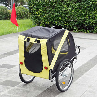 Hondenfietskar | Tot 40 kg | Zwart/Geel