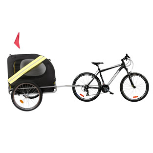 Hondenfietskar | Tot 40 kg | Zwart/Geel