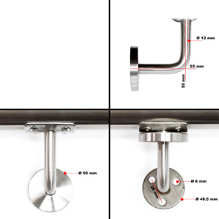 Trapleuning RVS | 50 cm