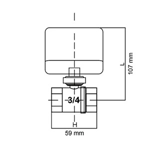 Kogelkraan elektrisch | 2-weg | 230V | ¾