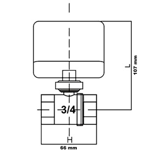 Kogelkraan elektrisch | 3-weg | 230V | ¾