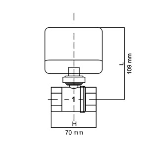 Kogelkraan elektrisch | 2-weg | 230V | 1