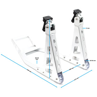 Paddockstand aluminium | Voorwiel | Max. 317 kg