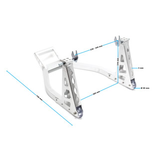 Paddockstand aluminium | Achterwiel | Max. 317 kg