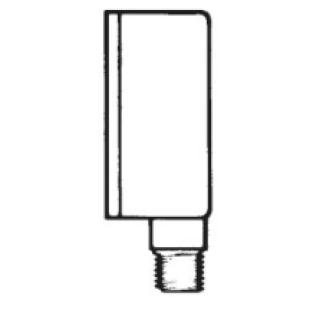 Manometer kunststof | Onderaansluiting | Droog | 0 - 1 bar