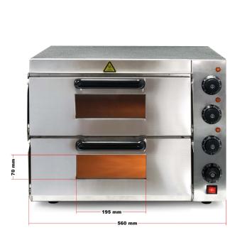 Pizza-oven dubbel | 3.000 watt