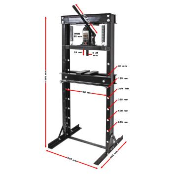 Werkplaatspers | 20 ton | Zwart