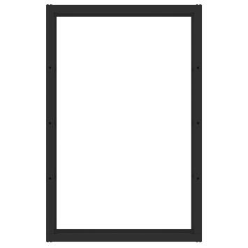Brandhoutrek | Staal | Zwart | 150 x 25 x 100 cm