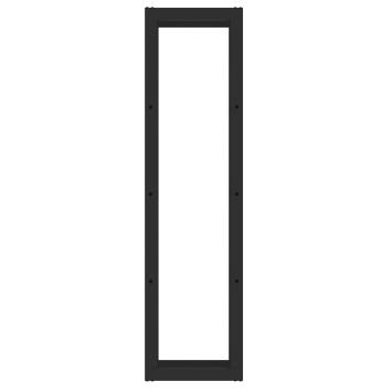 Brandhoutrek | Staal | Zwart | 150 x 25 x 40 cm