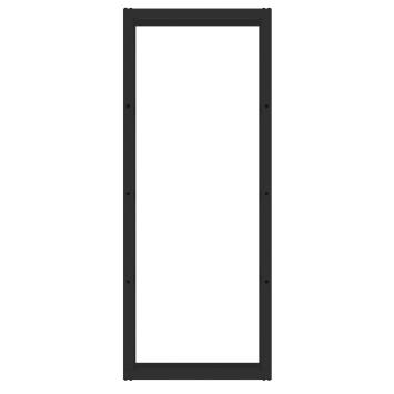 Brandhoutrek | Staal | Zwart | 150 x 25 x 60 cm