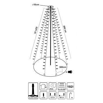 Kerstboomverlichting | 192 LED's | 6 x 2 m