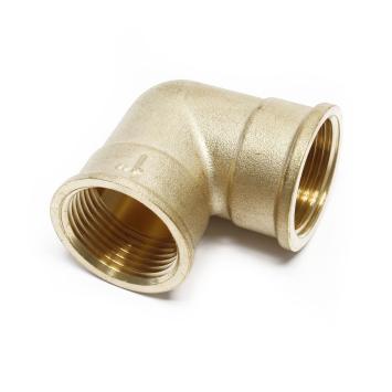 Hoekstuk 90° messing | 2 x binnendraad | 1